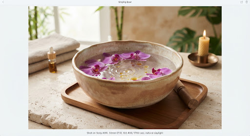 Orchid petals in a spa bowl prepared for a calming treatment